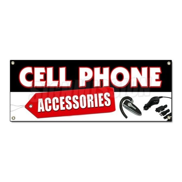 CELL PHONES ACCESSORIES BANNER SIGN mobile wireless chargers cases batteries